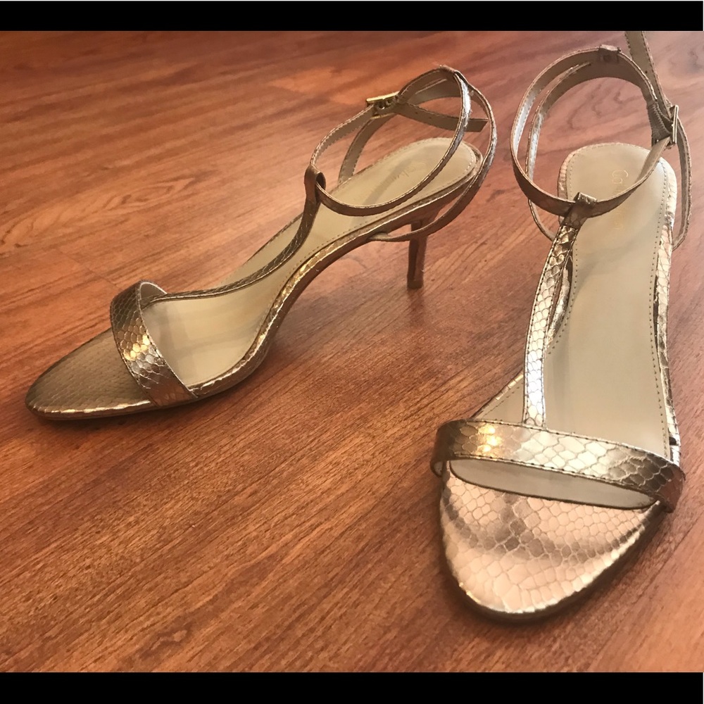 Calvin Klein, NEW Rose Gold Python Sandal, SZ 8